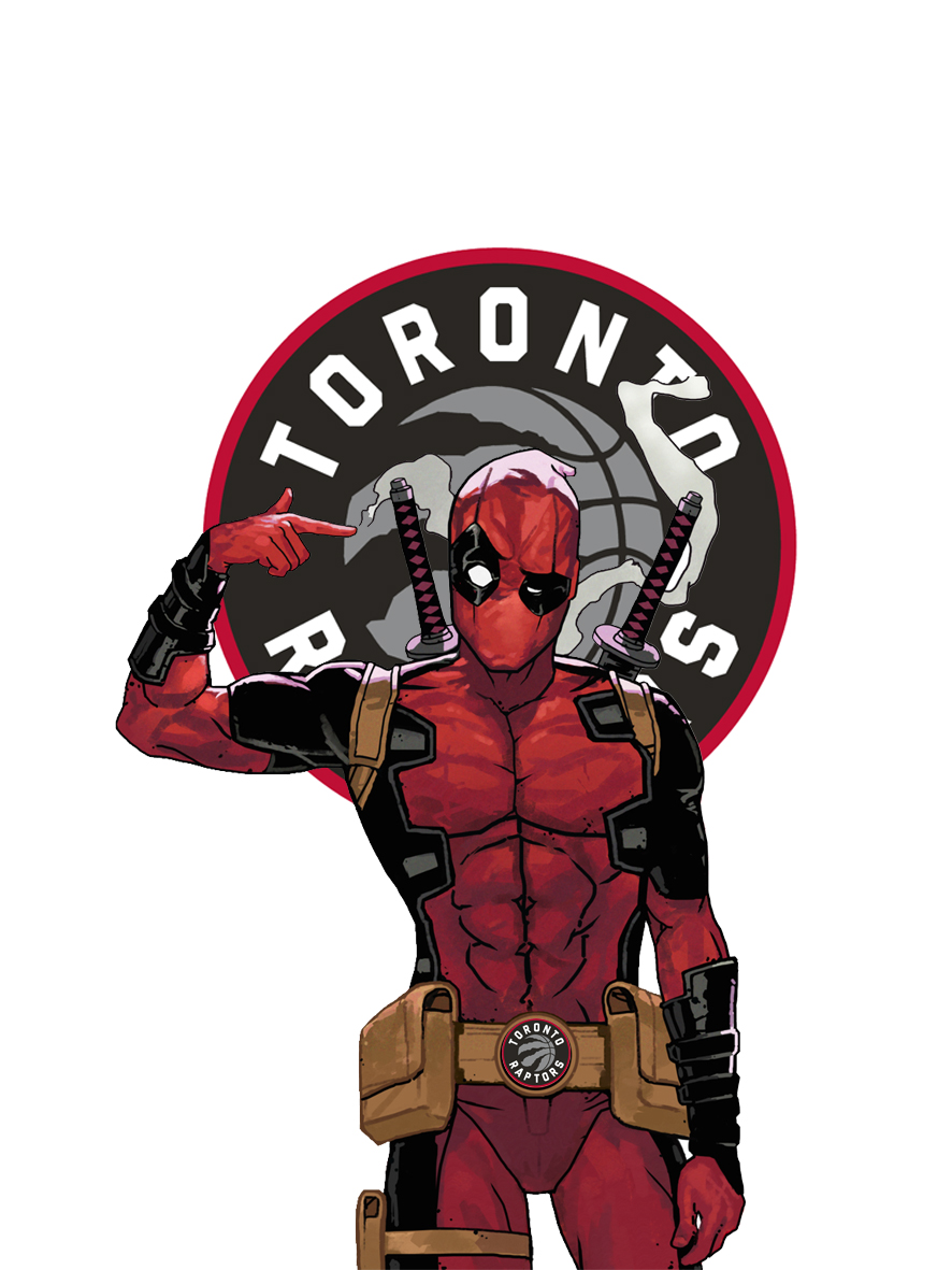 Toronto Raptors Deadpool Logo vinyl decal